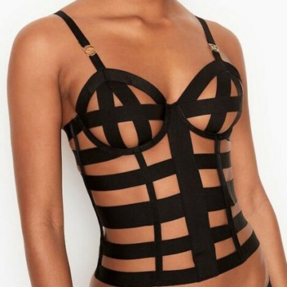 Victoria's Secret Other - NWT VICTORIAS SECRET BLACK VIXEN Bondage Corset